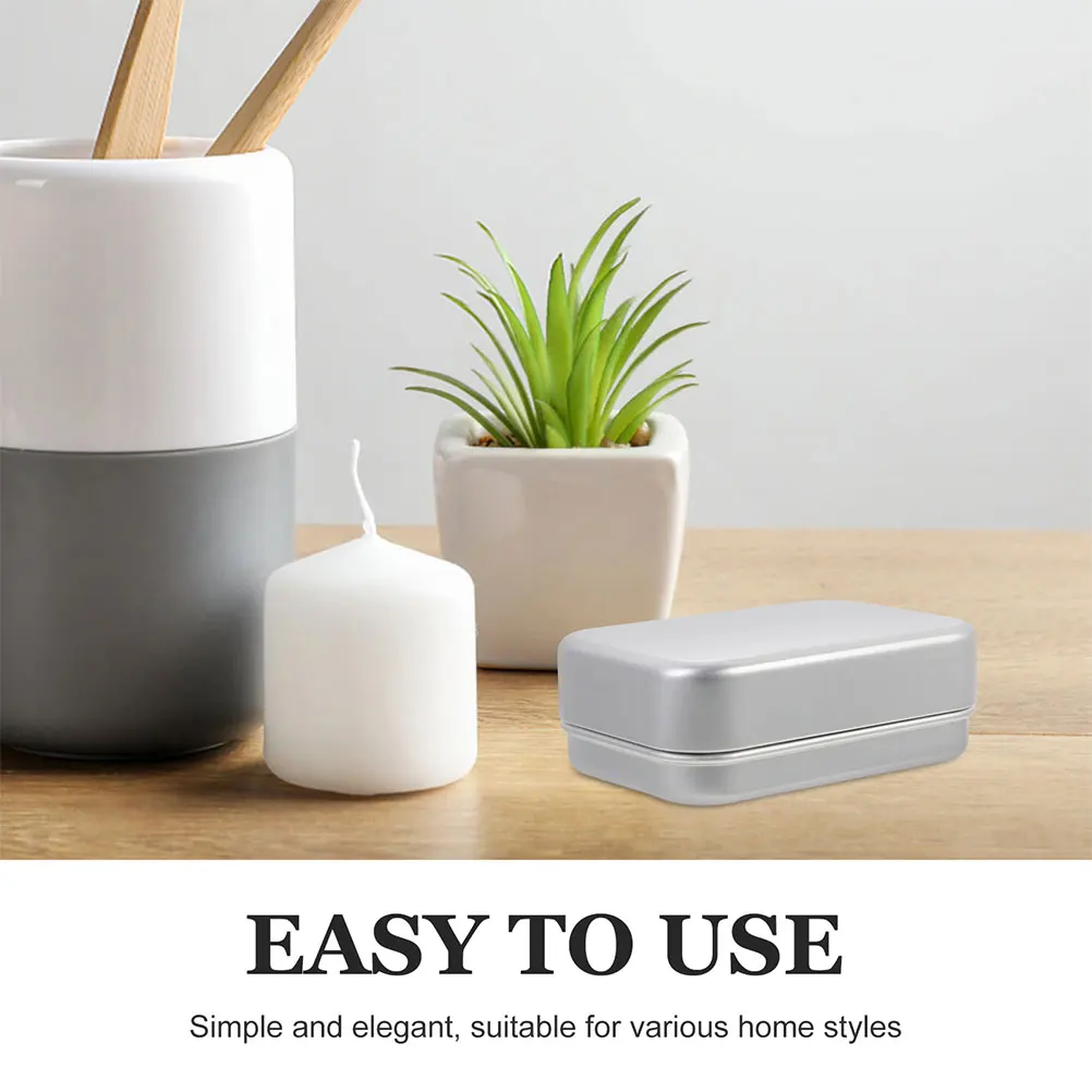 

2Pcs Japanese Aluminum Box Leakproof Travel Containers Portable Soap Holder With Lid For Bathroom Balcony Wardrobe Soap Dish