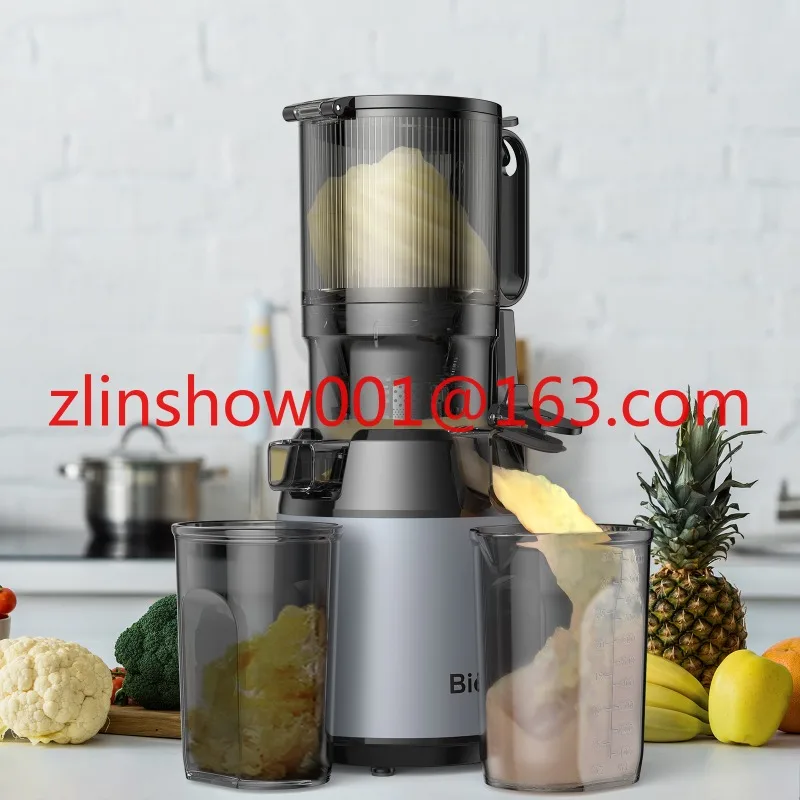 Cold Press Juicer,with 130mm Feed Chute,Fit Whole Fruits & Vegetables,High Juice Yield,BPA FREE Slow Masticating Juicer
