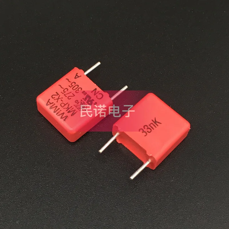 독일 WIMA 필름 캐패시터 MKP-X2, 오디오 패시브 캐패시터, 305V, 275V, 0.033UF 333, 33NF 피치, 7.5mm, 5 개, 10 개, 50 개