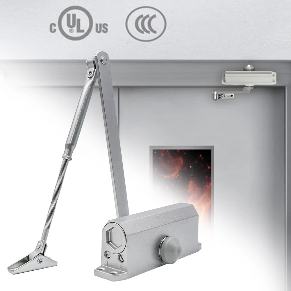 Door Closing Equipment Metal Spring Buffer Door Closer Versatile Fireproofing Door Closer for Residential Commercial Use