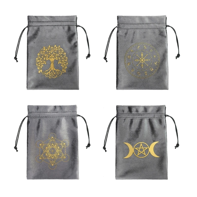 

Tarot Storage Bag Jewelry Pouches Flannel Drawstrings Bag Divinations Accessory