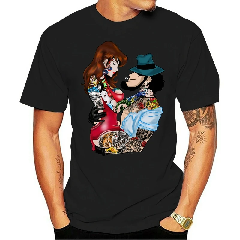 T-Shirt Mens T Shirt Funny Fujiko Jigen Lupin 3 rid of him Manga Anime- show original title