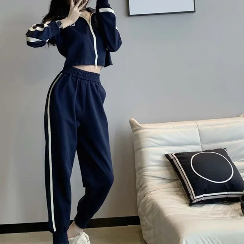 New Women\'s Pants Two Piece Set Spring Autumn Fashion Ladies Trouser Co Ord Clothing Sales Comfortable Top and Bottom Promotion