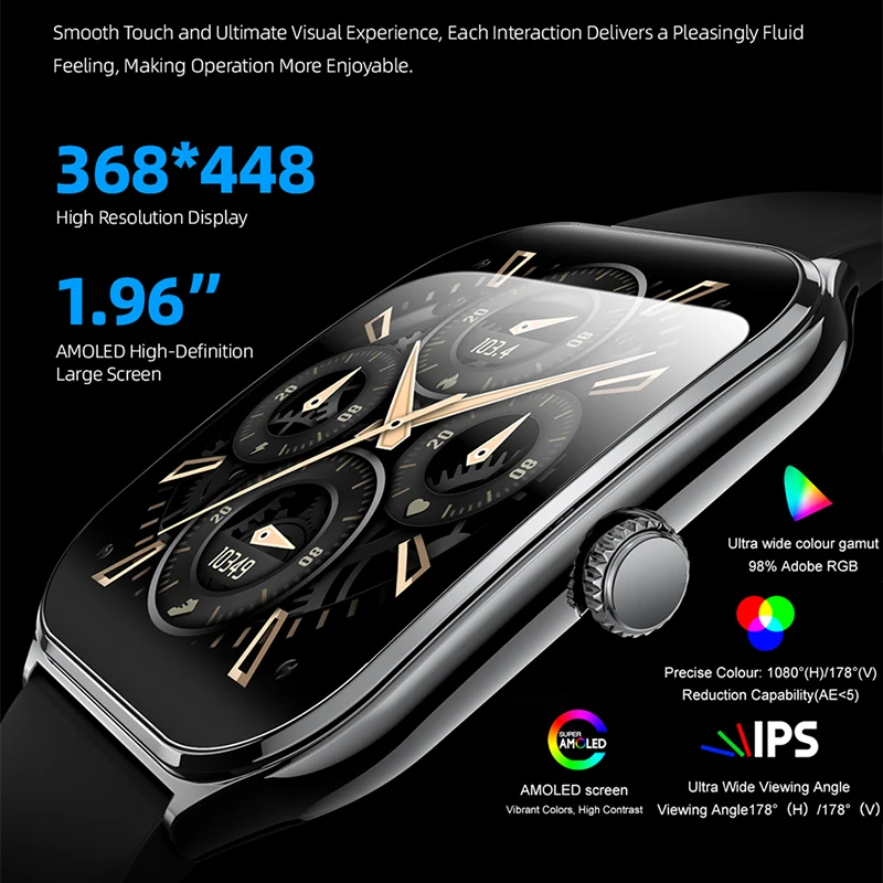 

Оригинальные новые ультратонкие прочные женские умные часы для Xiaomi 1,43 "Amoled Screen Sport Fitness Wireless Bluetooth Call Smartwatch