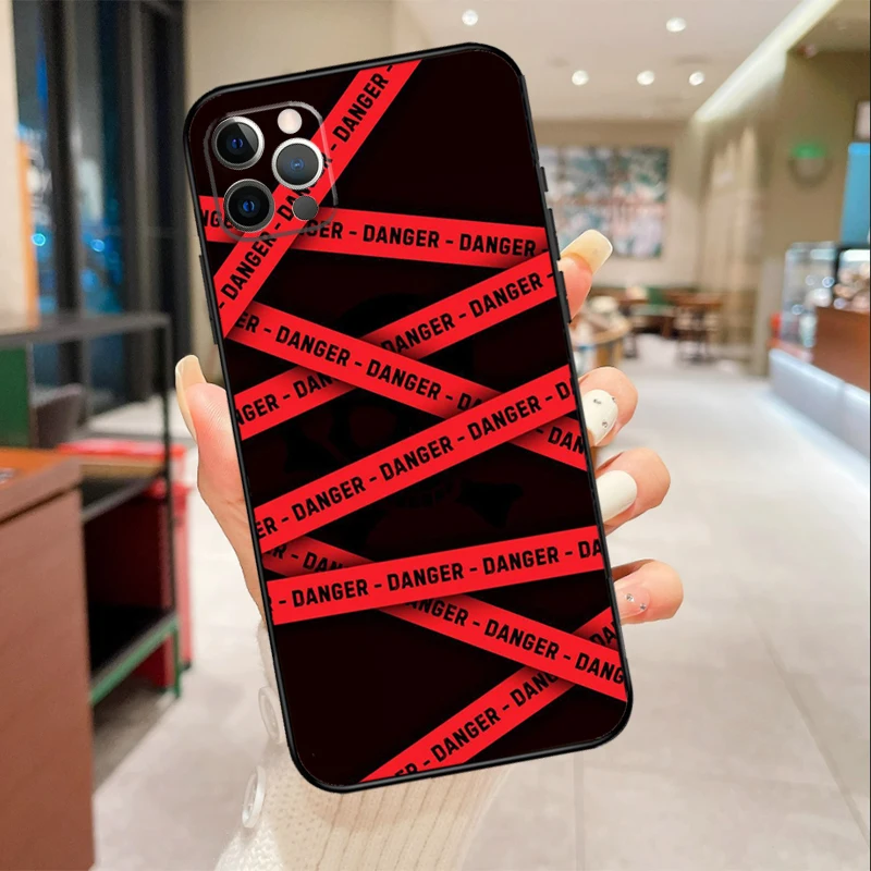 Avvertimento Angry Danger Proprietario Cassa Del Telefono Per iPhone 17 16 15 14 13 12 11 Pro Max mini 16 Plus 16e 17 Air Copertura Protettiva