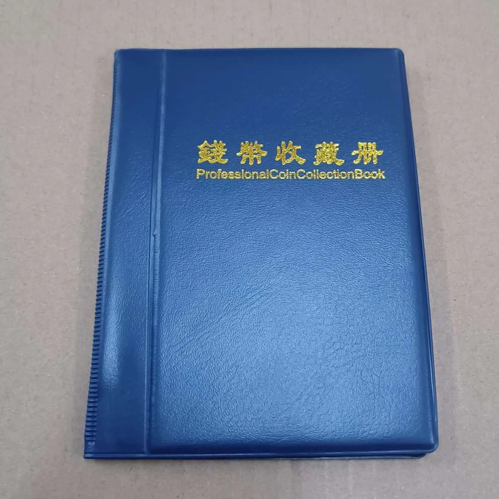 60 Pockets Portable Album Coin Penny Money Storage Book Case Folder Holder Collecting Coin Holder Black PU Coin Album