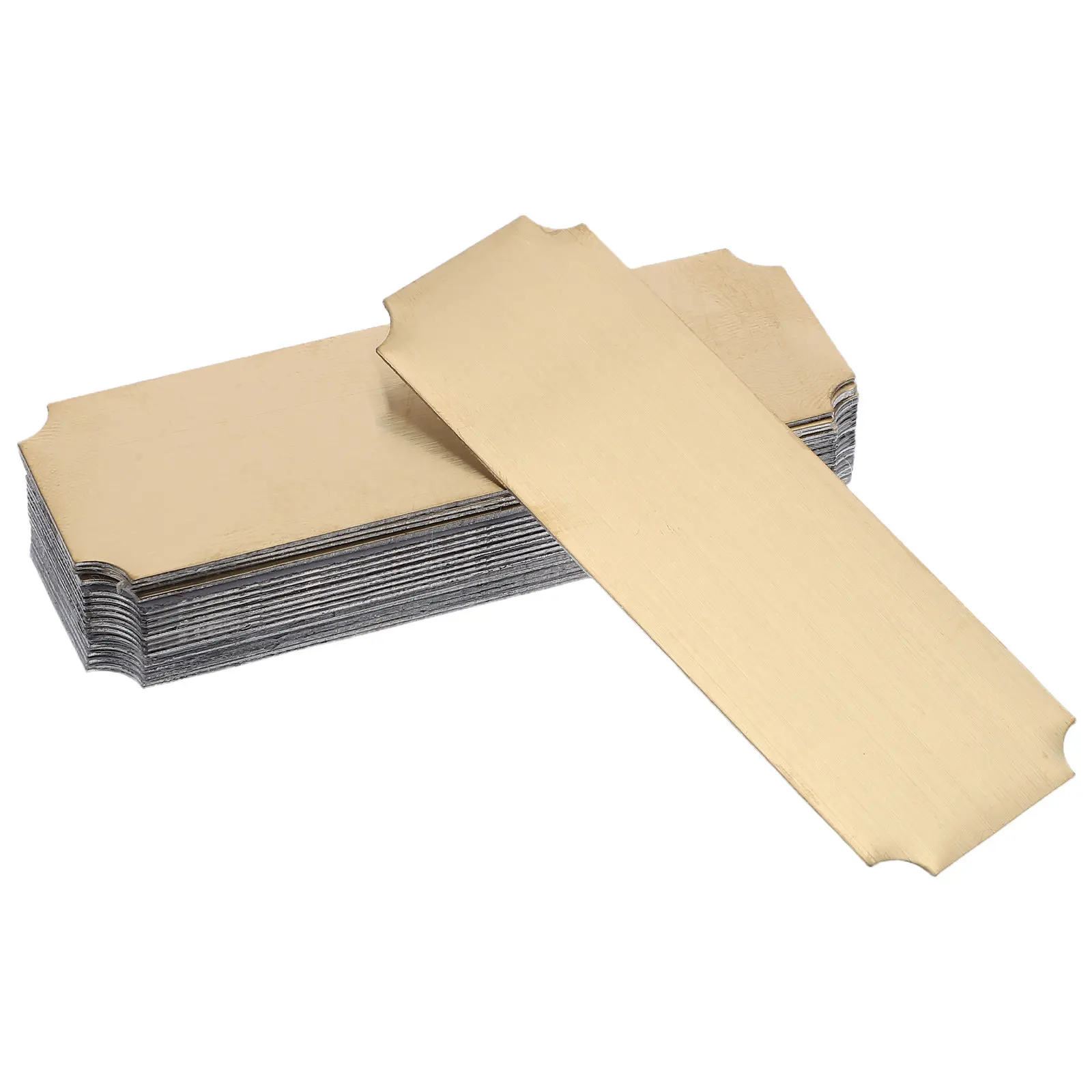 

20Pcs Rectangular Stainless Steel Blank Name Tags Metal Business Card Blanks with Self-Adhesive Backing for Office Nameplates