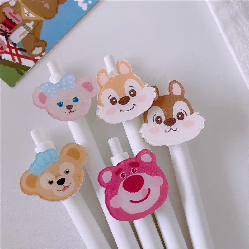 10/20pcs Disney Gel Pen Kawaii Mickey Mouse Lotso Office Student Writing Neutral Pen Office School Supplies Stationery Wholesale