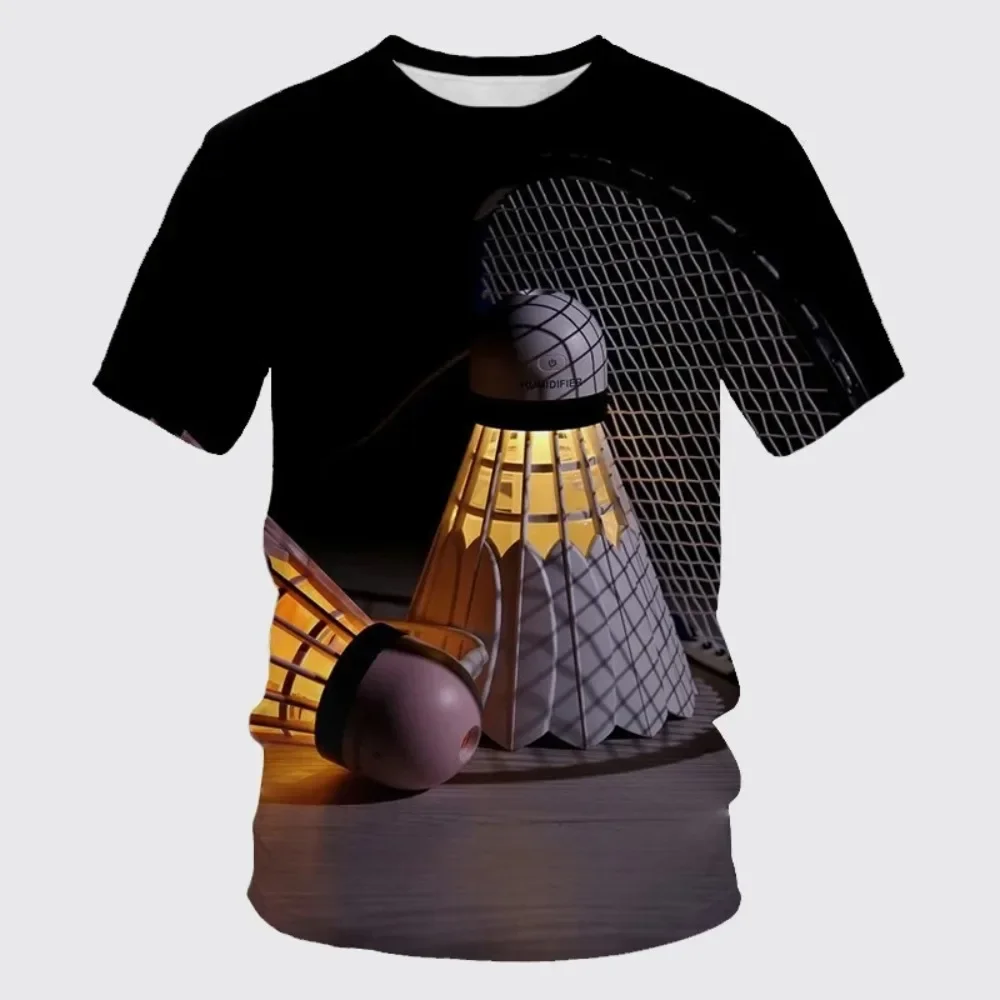 Hot Blood Badminton 3d Printed T-shirt Sports Leisure Streetwear Clothes Tee Shirt Oversized Short Sleeves Pullover Tees Top