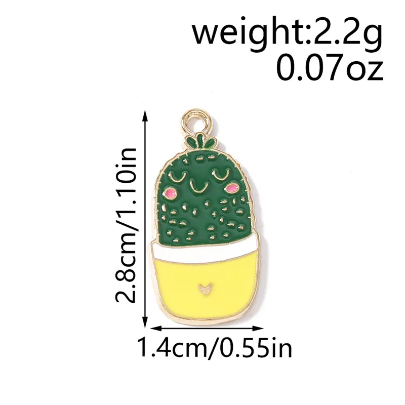 Tusember 10 Stück niedliche Anhänger Alpaka-Kaktus-Charms für DIY-Ohrringe, Armbänder, Halsketten, Schmuckherstellung, handgemachtes Basteln – Detail 16