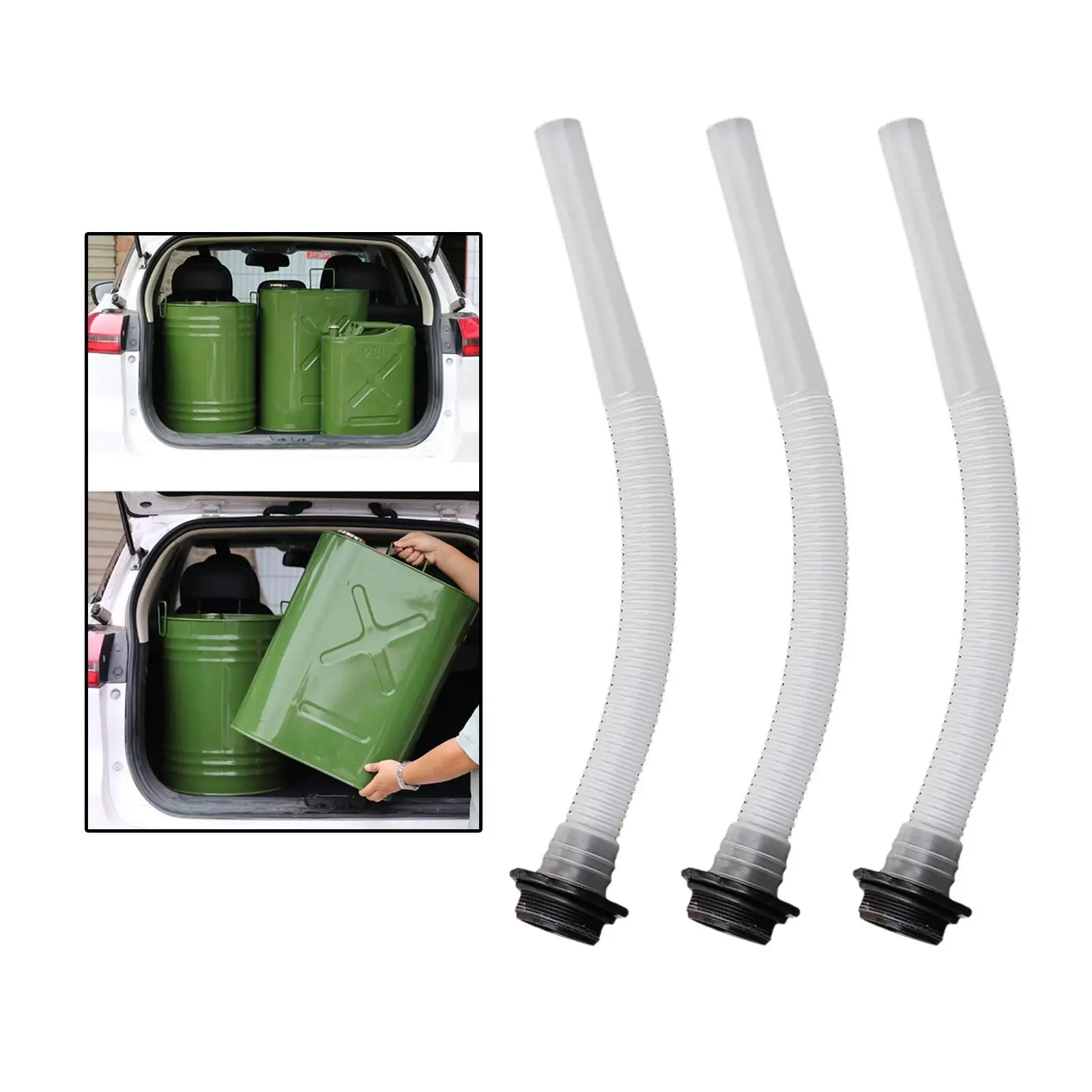 

3x 13inch Length Fuel Tanks Nozzle Replace Nozzles Vehicle Equipment Leakproof Petrol Cans Flexible Tube Oil Container Pipe