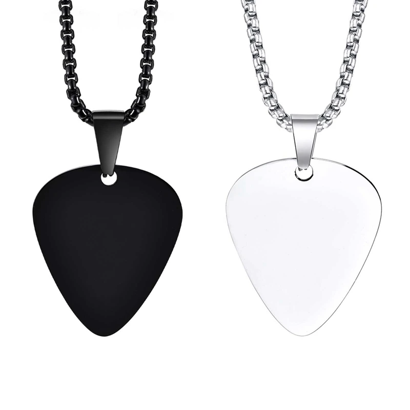 2 Sets Of Guitar Pick Holders, 2.5X2.9X1.5Cm Black & White Personalized Steel Accessories