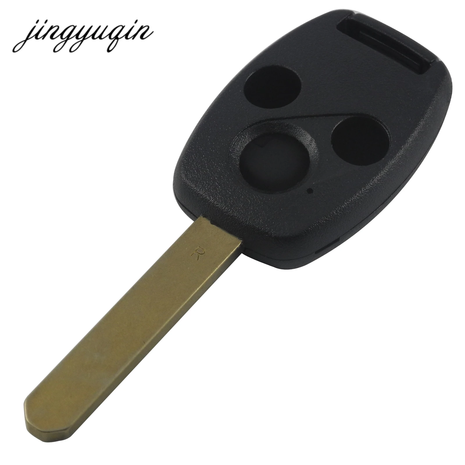 

jignyuqin 3 Buttons Remote Key Shell for Honda Accord Insight CRV Civic Odyssey Pilot Ridgeline Car Alarm Keyless Entry Fob Case