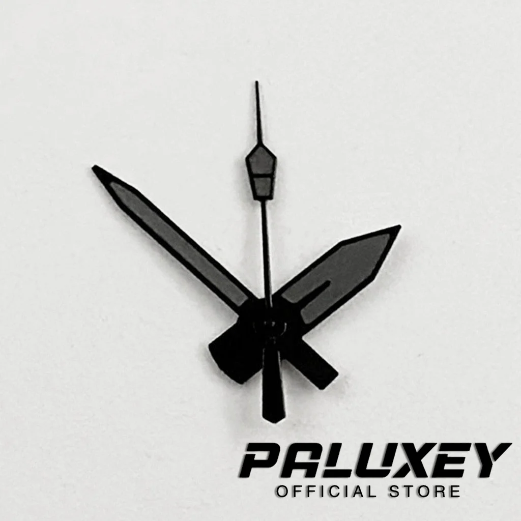 Manecillas de reloj negras, puntero luminoso verde, piezas de accesorios de repuesto aptas para movimiento automático NH35/NH36/7S26/7S36/4R35/4R36