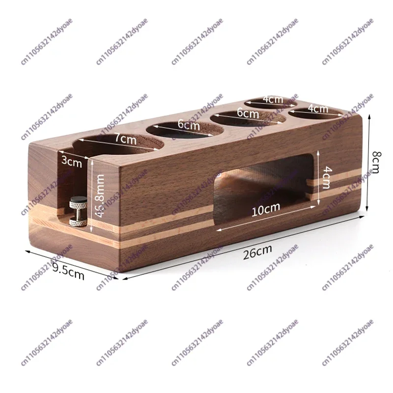 Wooden Coffee Tamper Holder Rack Fit 51/58mm Espresso Tamper Storage Stand Barista Tool Mat