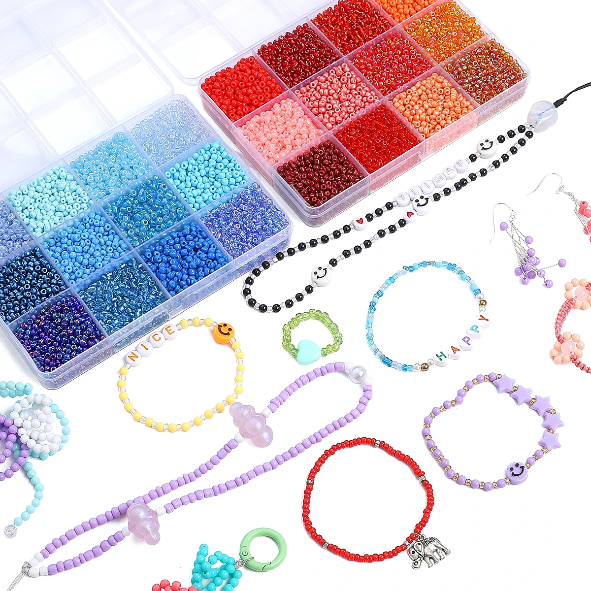 6000Pcs/Box 3mm Kit Czech Glass Seed Beads For Jewelry Making Multi Color Round Loose Beads Set Diy Earring Bracelet Accessories