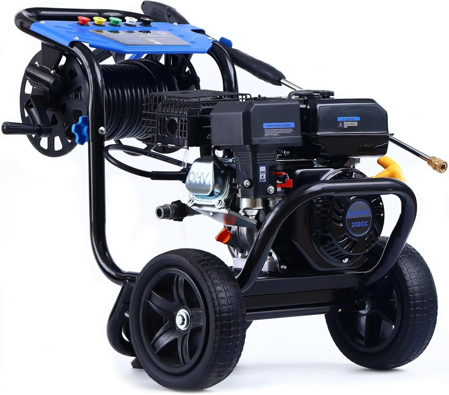 

Pressure Washer 3600 PSI 2.3 GPM, 212CC Power Washer with 5 Nozzles, 30FT Hose & Hose Reel, Aluminum Axial Cam Pump, Heavy-Duty