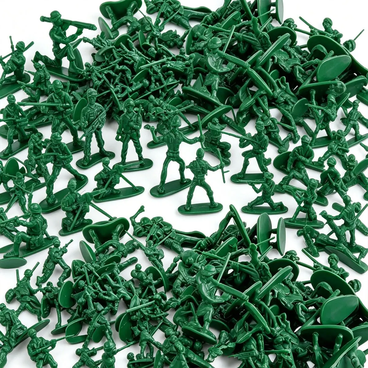 52pcs 5cm Green Military Tactical Soldier Miniatures - Army Model Figures for Collectors, Diorama Displays & Military Sand ZSY