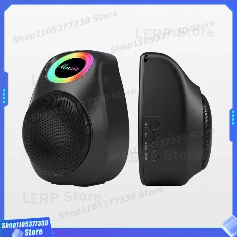 50W Peak Power Wireless Bluetooth Speaker Outdoor Portable with RGB LED Light 4000mAh Battery for Party Music System Portable