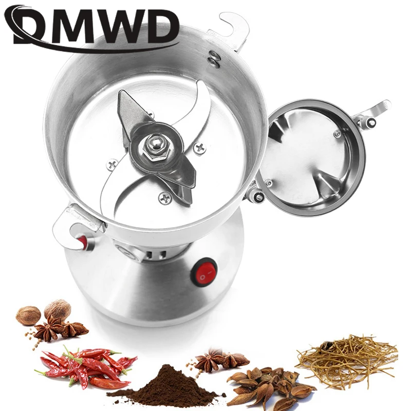 DMWD 150g Spice Crusher Chinese Herbal Medicine Grinding Machine Stainless Steel Mill Grain Ultrafine Electric Herb Nuts Grinder