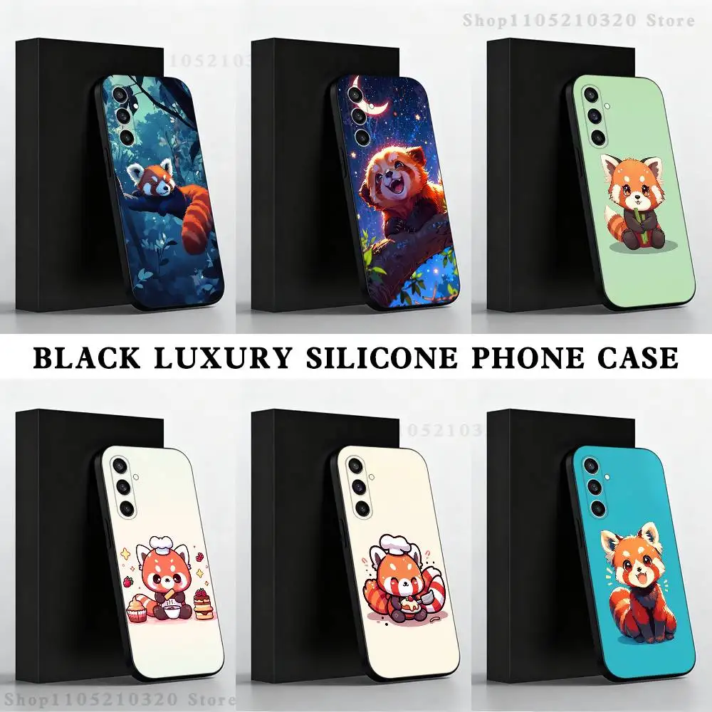 

Red Panda Cute Cartoon Phone Case For Samsung S25,S24,S21,S22,S23,S30,Ultra,S20,Plus,Fe,Lite,Note,10,9,5G Black Cover