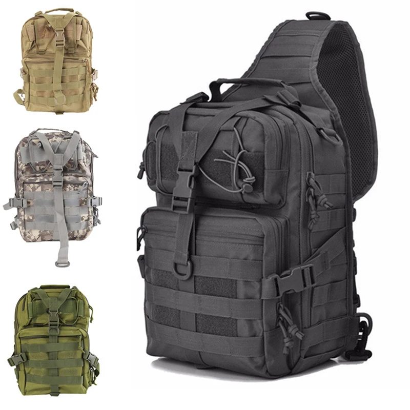 Men's Crossbody Bag Tactical Backpack Camouflage Sport Hiking Camping Hunting Bags Male Travelling Trekking Single Shoulder Bags