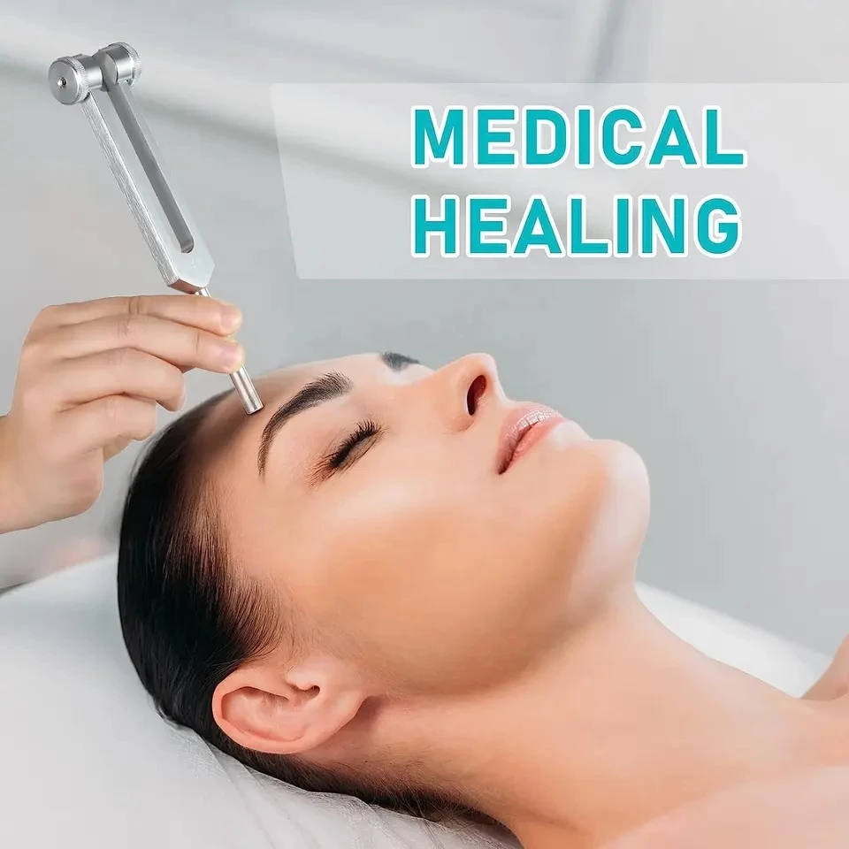 128Hz Medical Neurological Massager Tuning Fork Mallet Chakra Hammer Vibe Set for Sound Healing Therapy Nerve System Test Tool