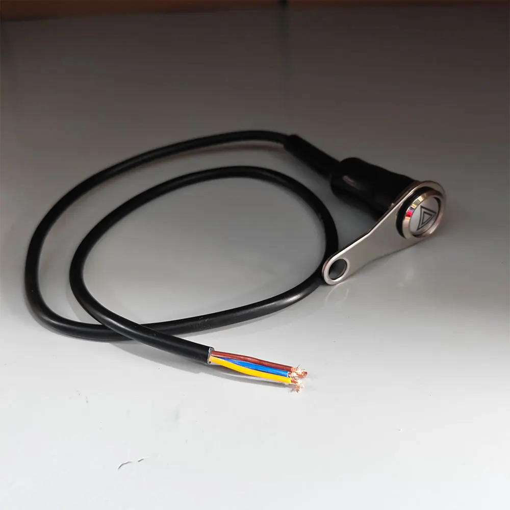 Motorcycle 12V Red LED Handlebar Mount Push Button ON+OFF Metal Button Work Light Control Switch Headlight Fog Light Spotlight