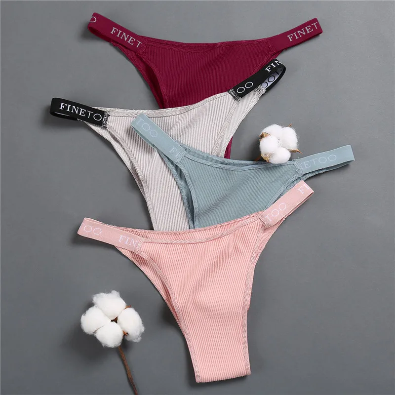 3Pcs/set Low Waist Brazilian Panties Women Cotton Bikini Panties M-XL Lady Comfortable Underwear Female Soft Underpants Lingerie