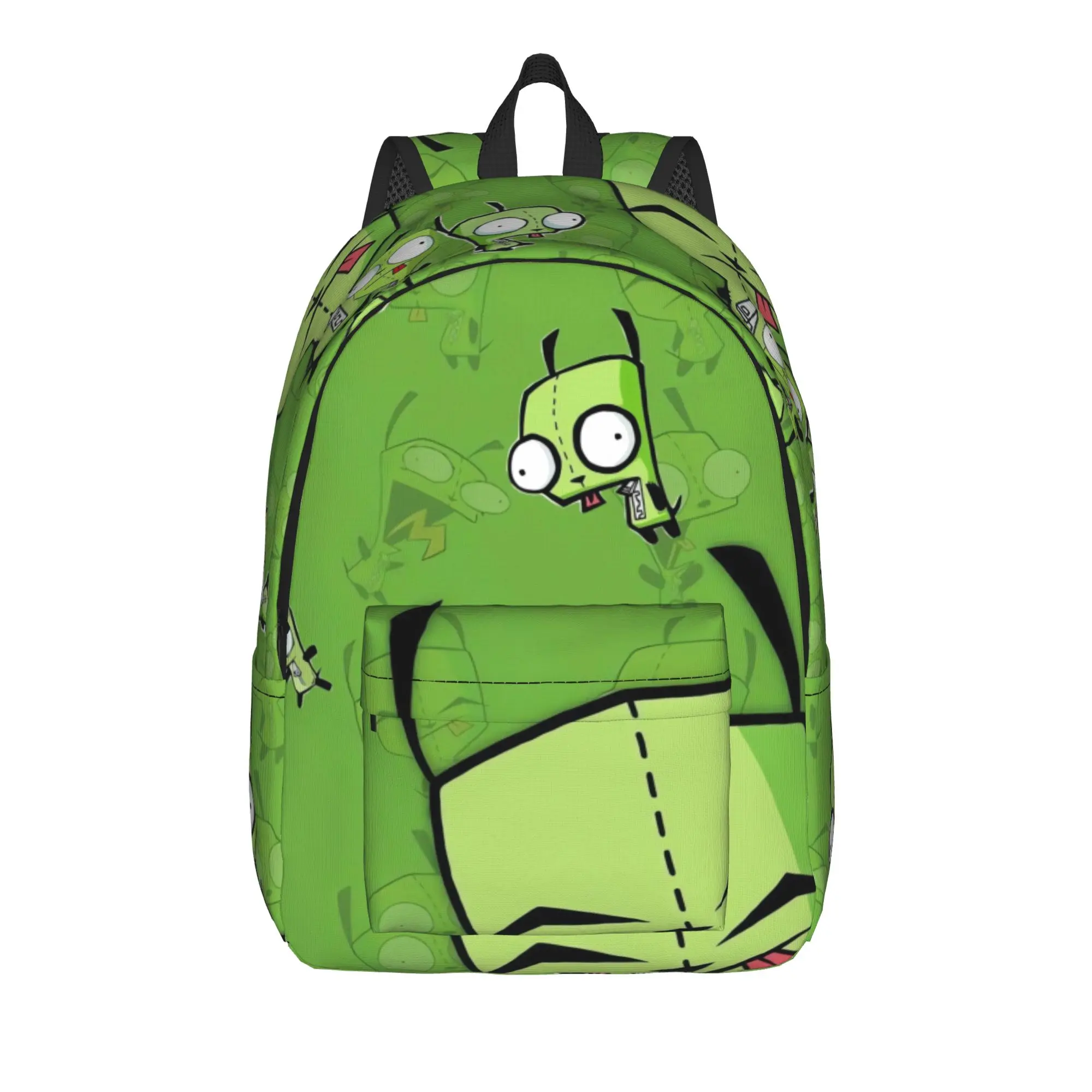 Invader Zim Gir Dib Robot Backpack American Animated Student Unisex Polyester College Backpacks Modern High School Bags Rucksack
