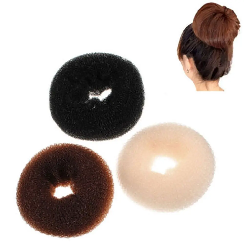 

Colors and 3 Sizes Magic Tools Quick Messy Hairstyle Hair Ring Bun Shape Hair Styler Foam Sponge Hair Accessories Donuts Style