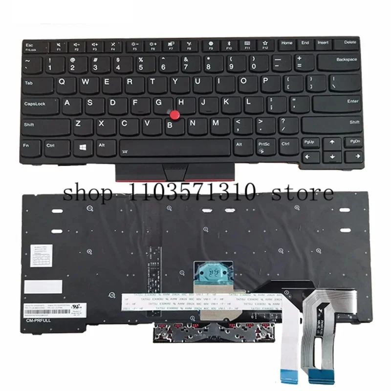 Backlit English keyboard for Lenovo Thinkpad E480 E485 L480 L380 T490 E490 E495 L490 T495 yoga L390 T480S P43S 01YP360 US