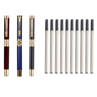Full Metal Brass Copper Metal Roller Ballpoint Pen Office Business Men Signature Gift Writing Pen Student School Supplies