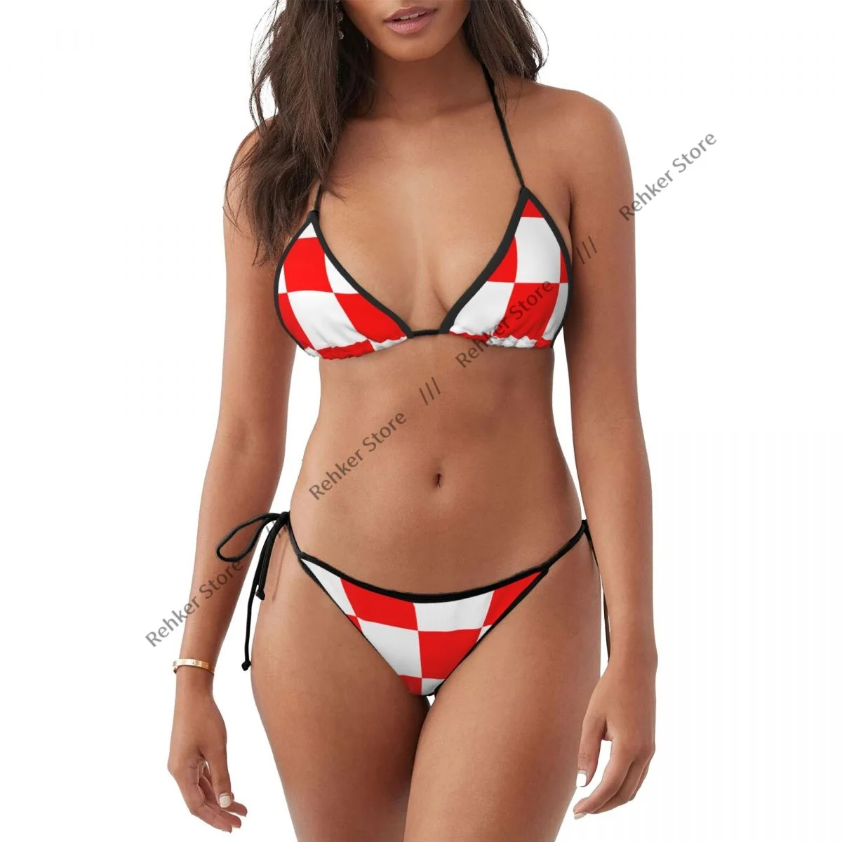 

Women Bikini Sexy Swimwear Flag Of The Bemba People.svg Swimsuit Thongs Bathing Suits Beachwear Summer Brazilian Biquini