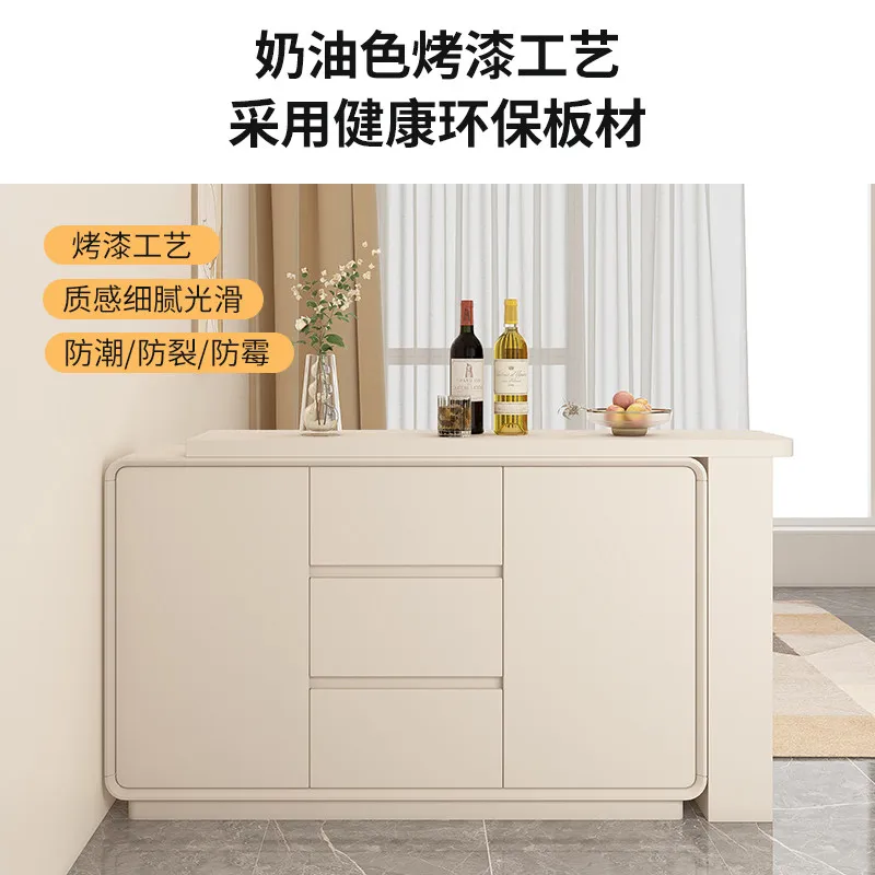 Light luxury cream style bar counter cabinet dining side cabinet integrated household living room sofa side partition cabinet