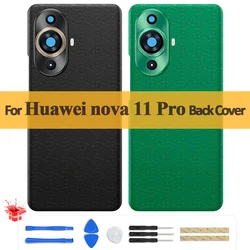 Original Back Cover For Huawei nova 11 Pro Back Battery Cover Glass Rear Case Housing Cover With Camera Lens Replacement Parts