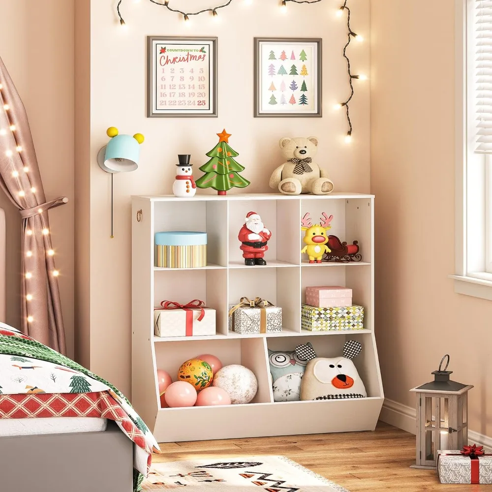 Children's Bookshelf Toy Storage Cabinet Children's Toy Storage Box Cube Organizer Shelf Display Stand Bookcase Locker Living