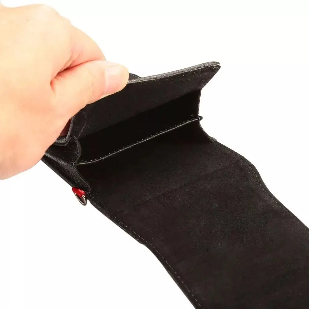Fashion Leather Mobile Phone Pocket Wear Belt Double Layer Waist Bag Universal Protective Case Phone Pouch