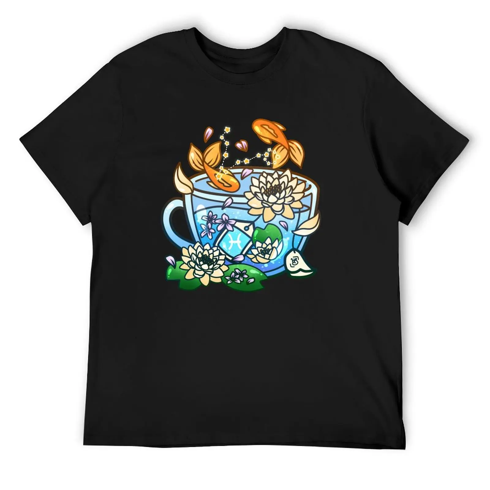 Pisces Zodiac Teacup T-Shirt plus sizes anime clothes essential t shirt mens plain t shirts