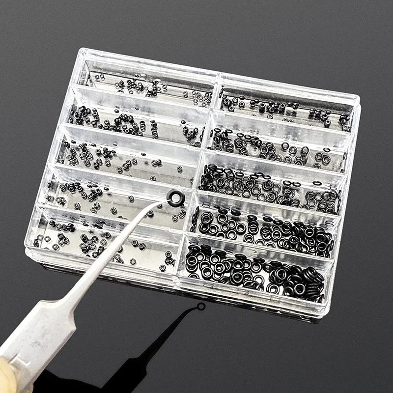 Watch Crown Waterproof Mini Rubber Gasket O Ring 500Pcs Anti Sweat Anti Rust Multi Sizes Horological Repair Replacement Parts