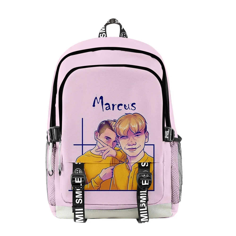 Hip Hop Popular Marcus And Martinus School Bags Unisex 3D Print Oxford Waterproof Notebook multifunction Travel Backpacks