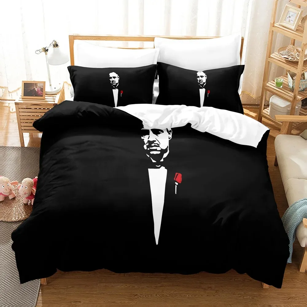 

Godfather Bedding Set Single Twin Full Queen King Size Gangster boss Bed Set Aldult Kid Bedroom Duvetcover Sets 3D Print 011