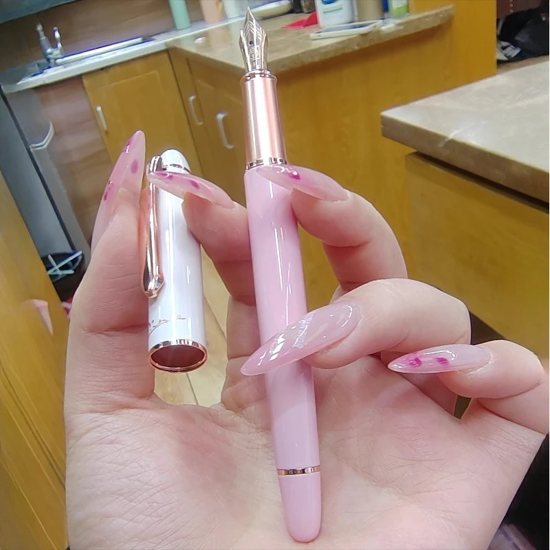 

2025 New Sale Pen Picasso (PIMIO) Pink Garden Fountain Pen EF 0.38MM Tip Adult Birthday Gift High Demand Luxury Gift Pens Choice