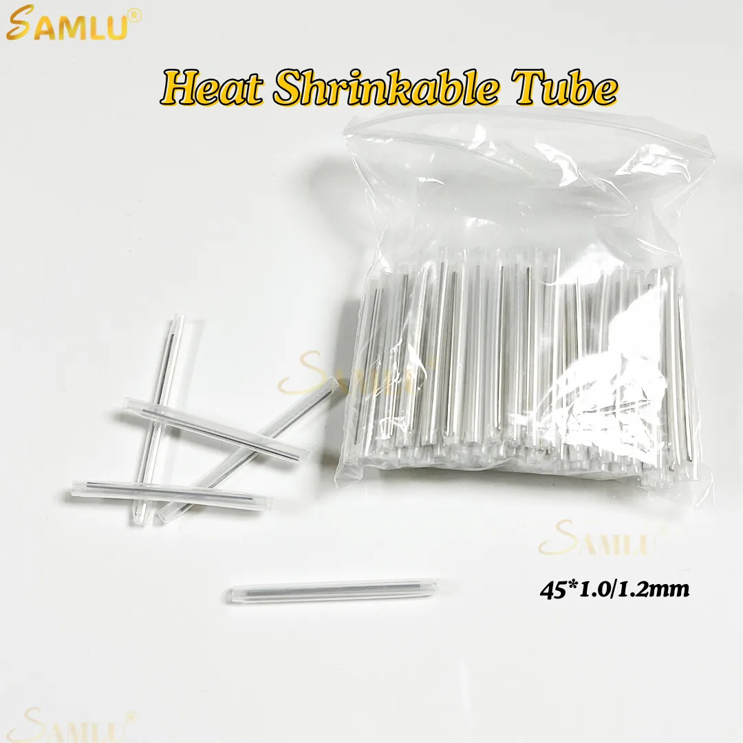 45x1.2mm 1000pcs  Bare Fiber Optical Heat Shrinkable Tubes, Fusion Hot Melt Protection Splice Sleeves For FTTH