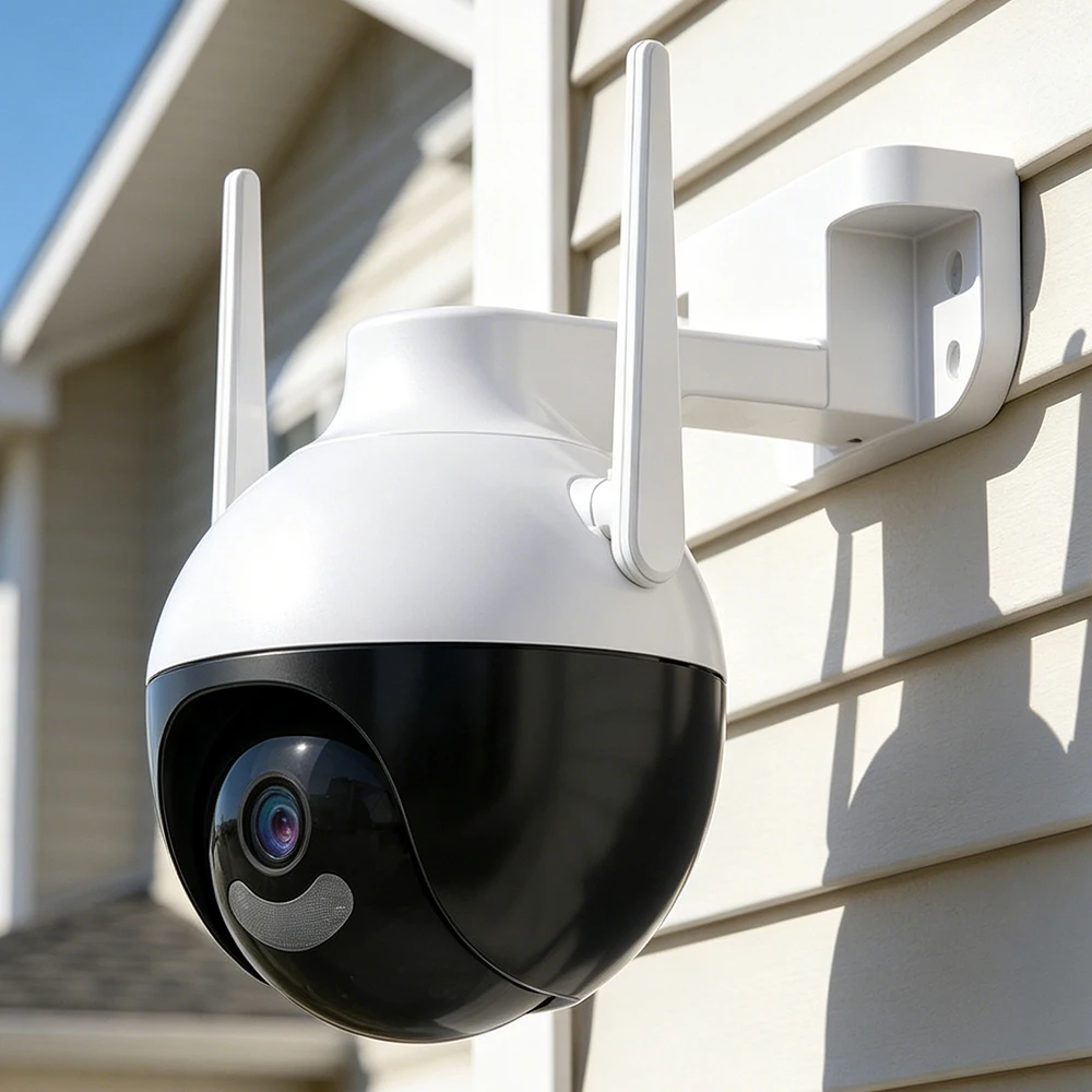 Outdoor 4K 8MP WiFi Securit Camera Auto Tracking Human Detect PTZ IP Camera Color Night Vision Video Surveillance Cameras iCSee