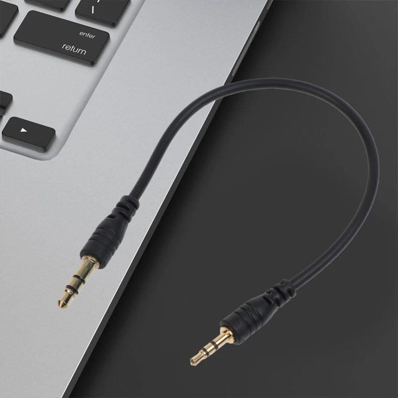 3.5mm  Cable Male to Male 2.5mm Stereo Headset Headphone Gold Plated Jack Connector Wire Cord Plug Black Cable