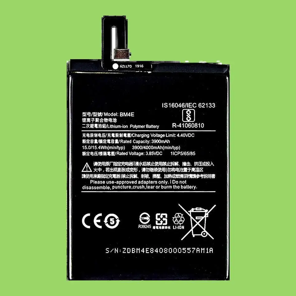 

BM4E Reliable Power Supply For Xiaomi MI Pocophone F1 Poco Mobile Phone Battery 4000Mah