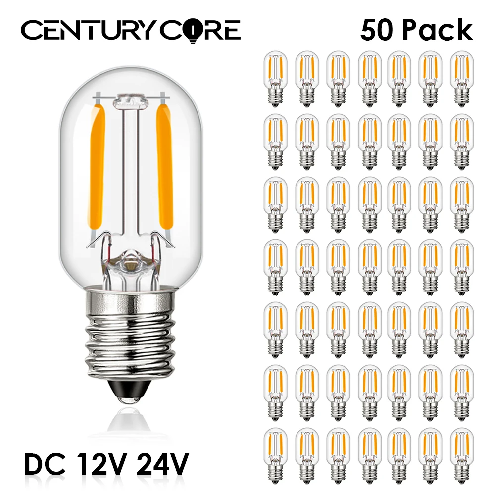 lampada led de baixa tensao substituivel decoracao interior e exterior luz lampada mini tube 24v 1w e12 e14 branco quente t22 t22 01