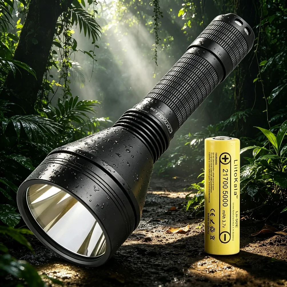 Powerful Convoy Flashlight LED LUMINUS SST40 2000lm Super Bright Torch 21700 Battery for Outdoor Camping Hiking Emergency