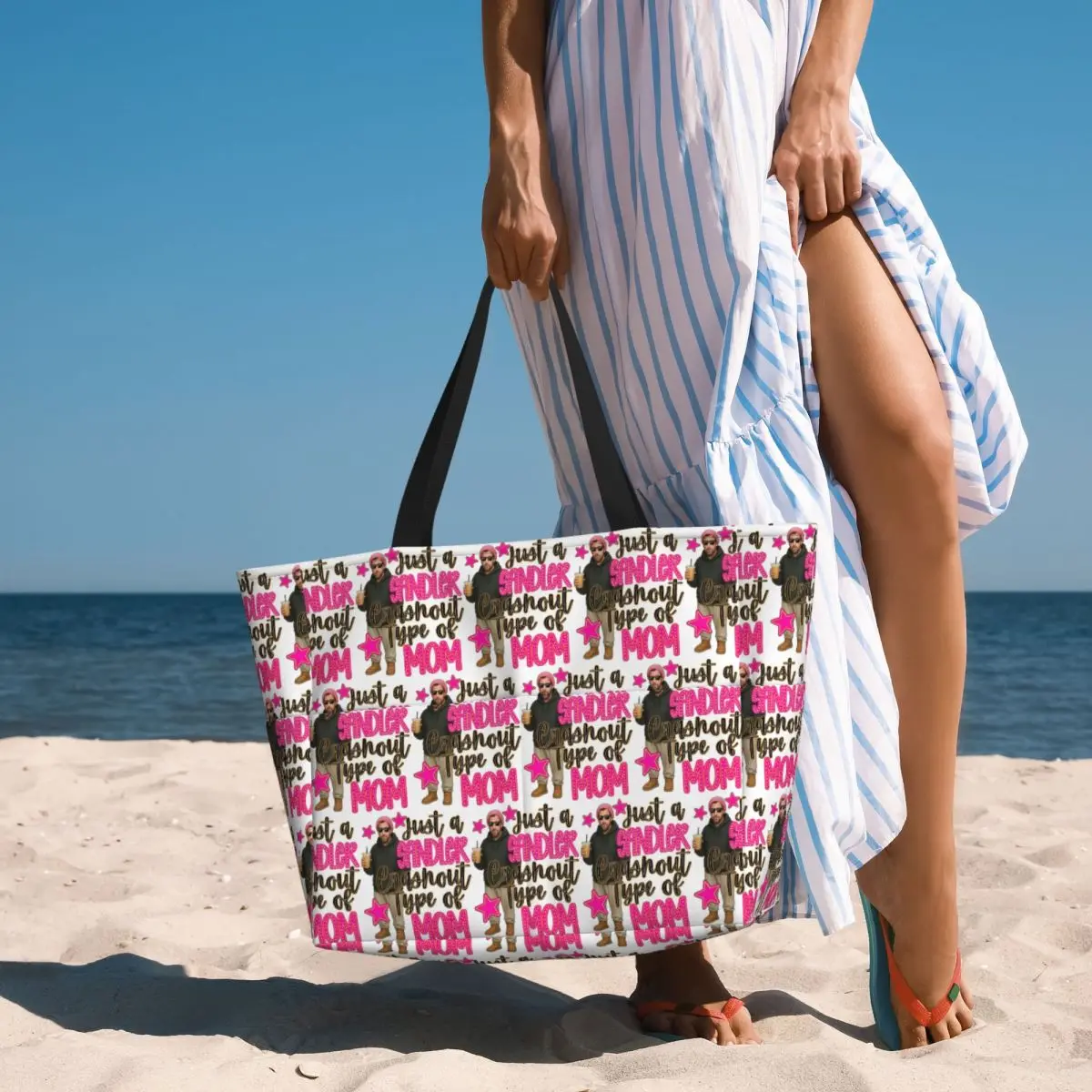 Adam Sandler Mom Meme Retro Beach Tote Bag Sport Gym Yoga Duffle Large Tote Bag Women Travel Bag Fitness bag